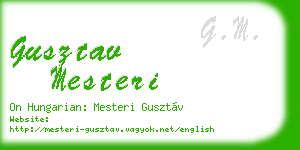 gusztav mesteri business card